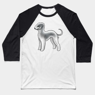 Dog - Bedlington Terrier - Clipped Blue and White Baseball T-Shirt